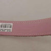 Dolce & Gabbana Pink Jaquard Embroidered Gold Tone Metal Buckle Belt