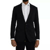 Blazer simple boutonnage en laine bleue Dolce &amp; Gabbana