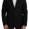 Dolce &amp; Gabbana – Schwarzer Slim Fit-Blazer aus Wolle mit Revers