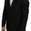 Dolce &amp; Gabbana – Schwarzer Slim Fit-Blazer aus Wolle mit Revers