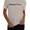 Dolce &amp; Gabbana Weiße Seidenbluse „Italia Is Love“