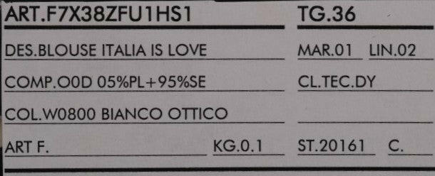 Dolce &amp; Gabbana Weiße Seidenbluse „Italia Is Love“