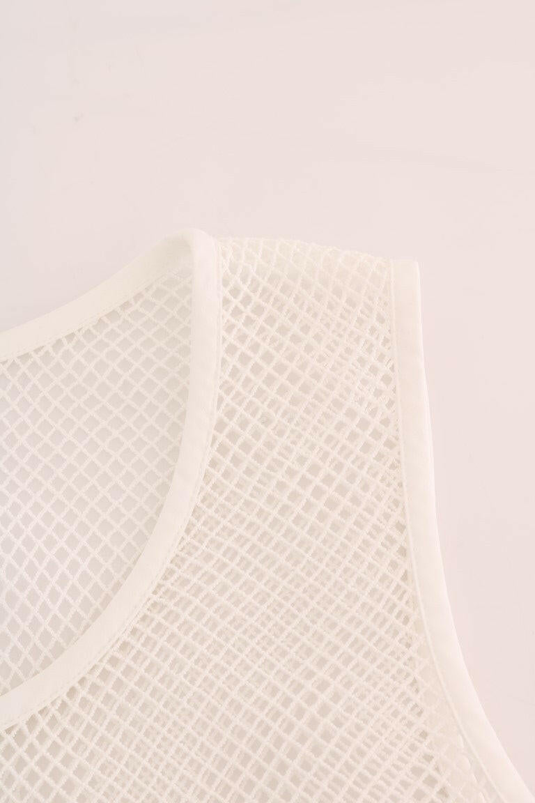 Débardeur sans manches en filet transparent Dolce &amp; Gabbana