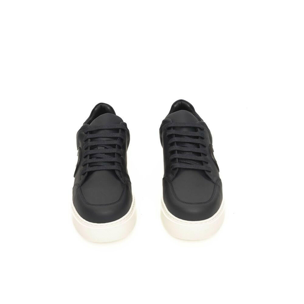 Cerruti 1881 Blue Cowhide Men Sneaker