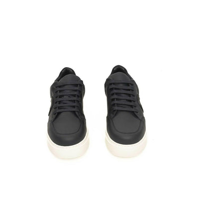 Cerruti 1881 Blue Cowhide Men Sneaker