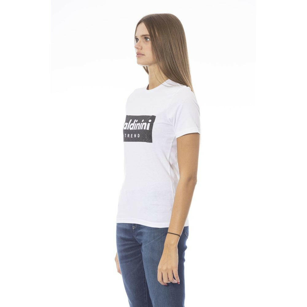 T-shirt femme en coton blanc tendance Baldinini