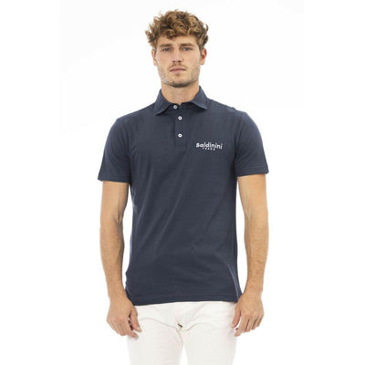 Baldinini Trend Blaues Herren-Poloshirt aus Baumwolle