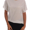 Dolce & Gabbana White Polka Dotted Silk T-shirt Top