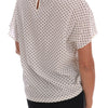 Dolce & Gabbana White Polka Dotted Silk T-shirt Top