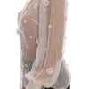 Dolce & Gabbana White Daisy Applique Silk Shirt