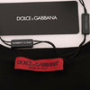 Dolce & Gabbana Black Cotton Floral Crystal Tank Top