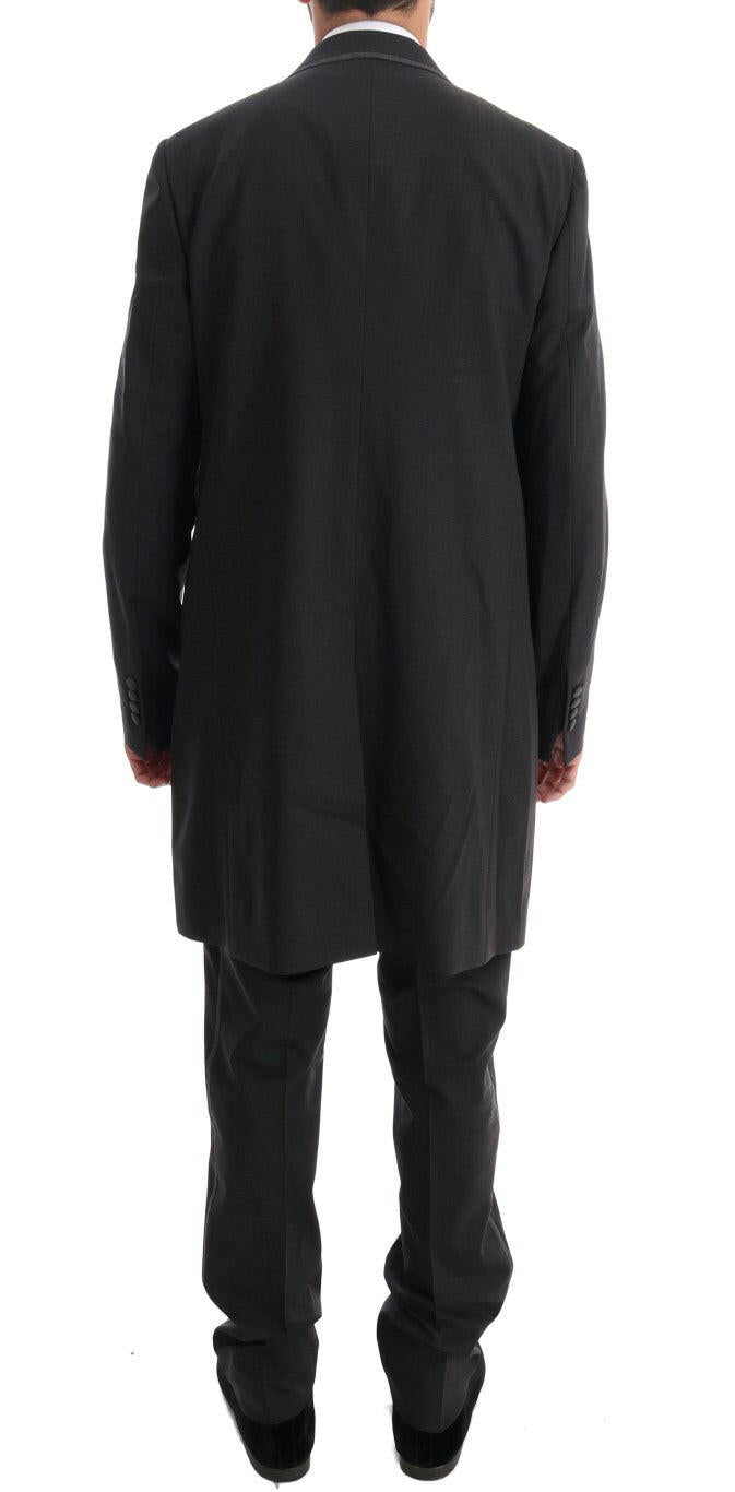 Costume croisé gris élégant en laine Dolce &amp; Gabbana