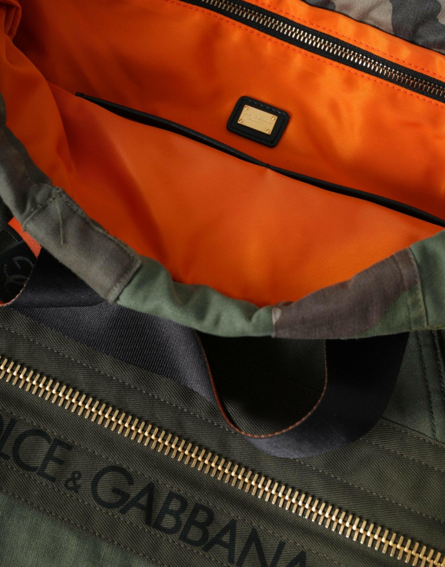 Sac à dos patchwork vert militaire Dolce &amp; Gabbana