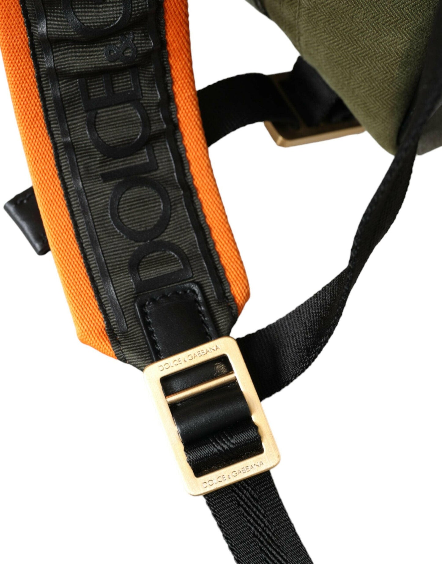 Sac à dos patchwork vert militaire Dolce &amp; Gabbana