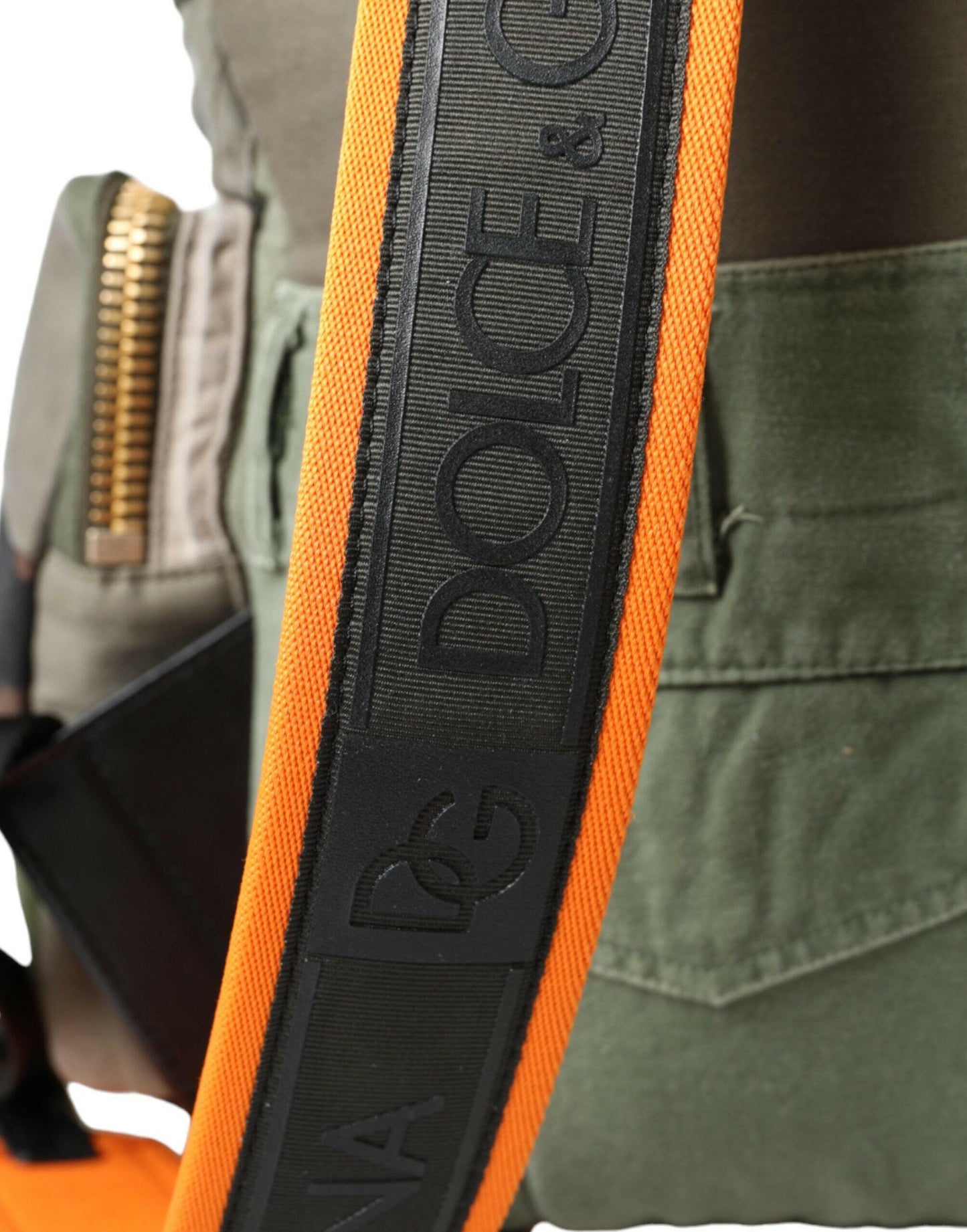 Sac à dos patchwork vert militaire Dolce &amp; Gabbana