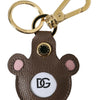 Dolce & Gabbana Multicolor Dauphine Calfskin DG Logo Keyring Keychain