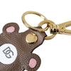 Dolce & Gabbana Multicolor Dauphine Calfskin DG Logo Keyring Keychain