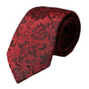 Dolce & Gabbana Red Floral Brocade Silk Adjustable Men Tie