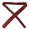 Dolce & Gabbana Red Floral Brocade Silk Adjustable Men Tie