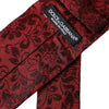 Dolce & Gabbana Red Floral Brocade Silk Adjustable Men Tie