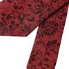 Dolce & Gabbana Red Floral Brocade Silk Adjustable Men Tie