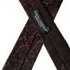 Dolce & Gabbana Maroon Floral Fantasy Silk Adjustable Men Tie
