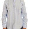 Cavalli Hellblaues Slim Fit-Hemd aus Baumwolle