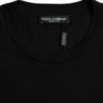 Dolce & Gabbana Black Cotton Round Neck Short Sleeves T-shirt