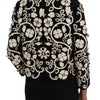 Dolce & Gabbana Black Baroque Floral Crystal Jacket