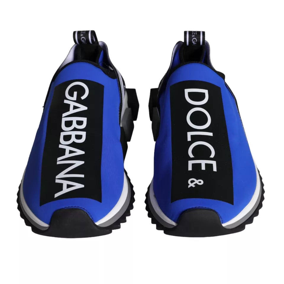 Dolce &amp; Gabbana Blaues Logo Low Top Sorrento Sneakers Schuhe