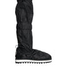 Dolce &amp; Gabbana Schwarze gesteppte High-Top-Stiefel Sneakers Schuhe