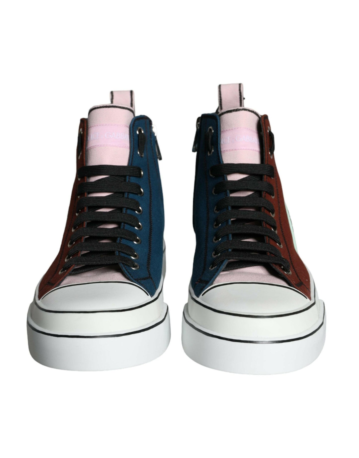 Dolce &amp; Gabbana Mehrfarbige Patchwork-High-Top-Sneaker