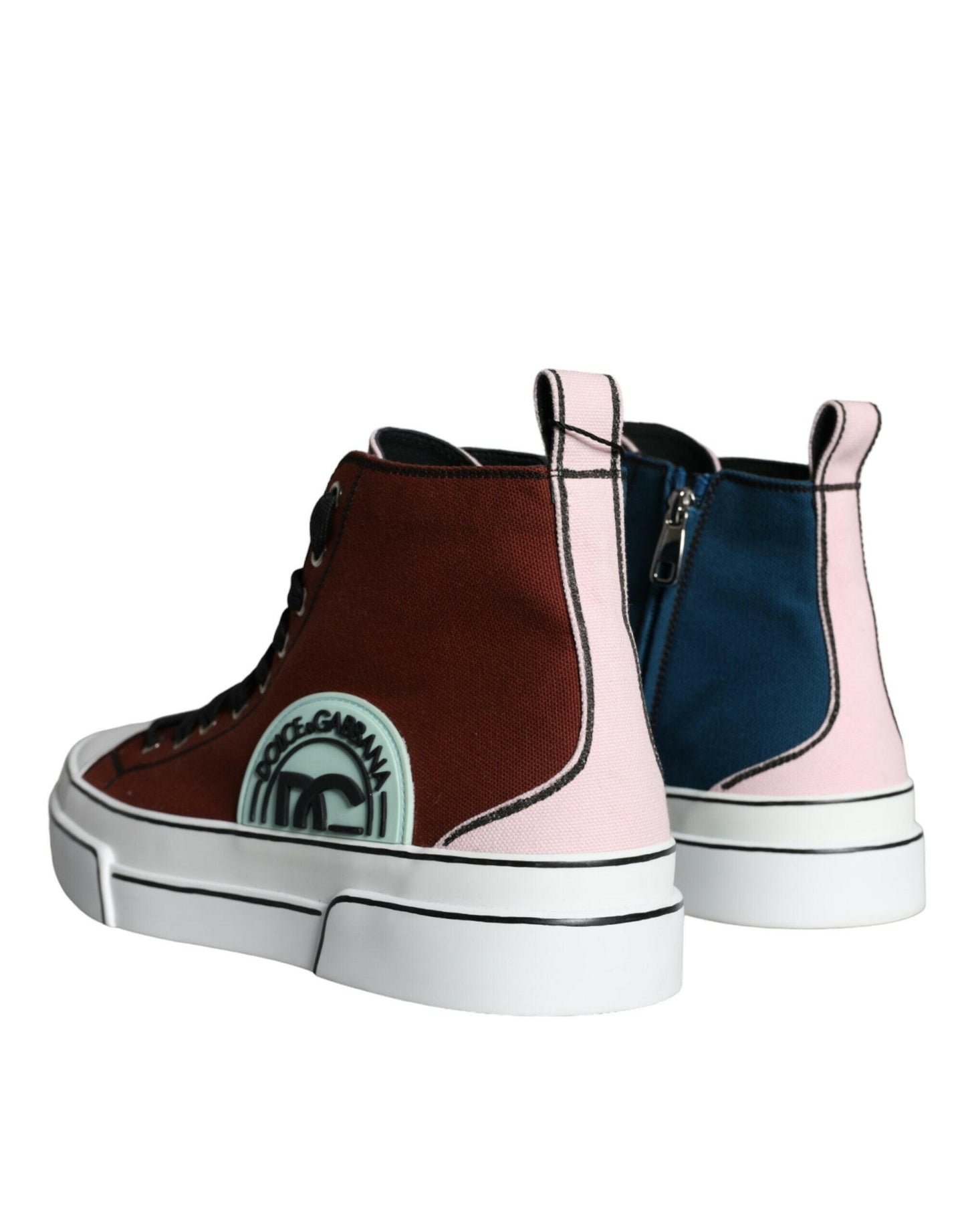 Dolce &amp; Gabbana Mehrfarbige Patchwork-High-Top-Sneaker