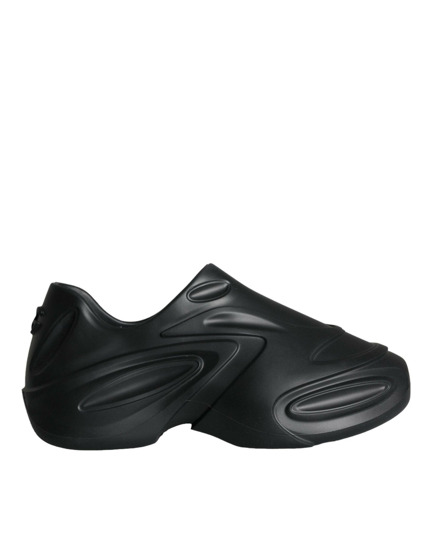 Baskets basses Dolce &amp; Gabbana en caoutchouc noir métallisé