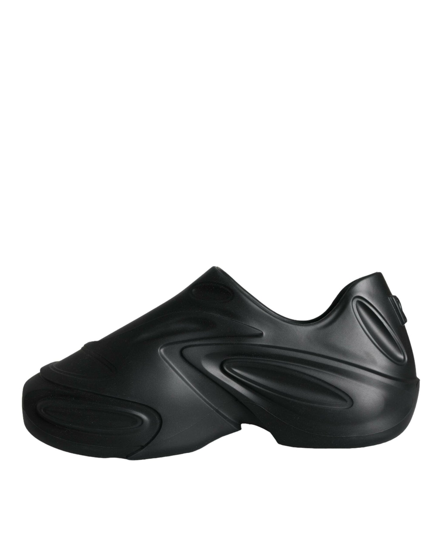 Baskets basses Dolce &amp; Gabbana en caoutchouc noir métallisé