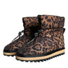 Dolce &amp; Gabbana – Braune Stiefeletten mit Leopardenmuster und gepolsterten Schuhen
