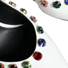 Escarpins à talons hauts Dolce &amp; Gabbana en cuir blanc avec cristaux