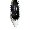 Escarpins à talons hauts Dolce &amp; Gabbana en cuir blanc avec cristaux