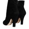 Dolce & Gabbana Black Suede Leather Mid Calf Boots Shoes