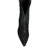 Dolce &amp; Gabbana Schwarz Grau Leopard Cowboy Stiefel Schuhe