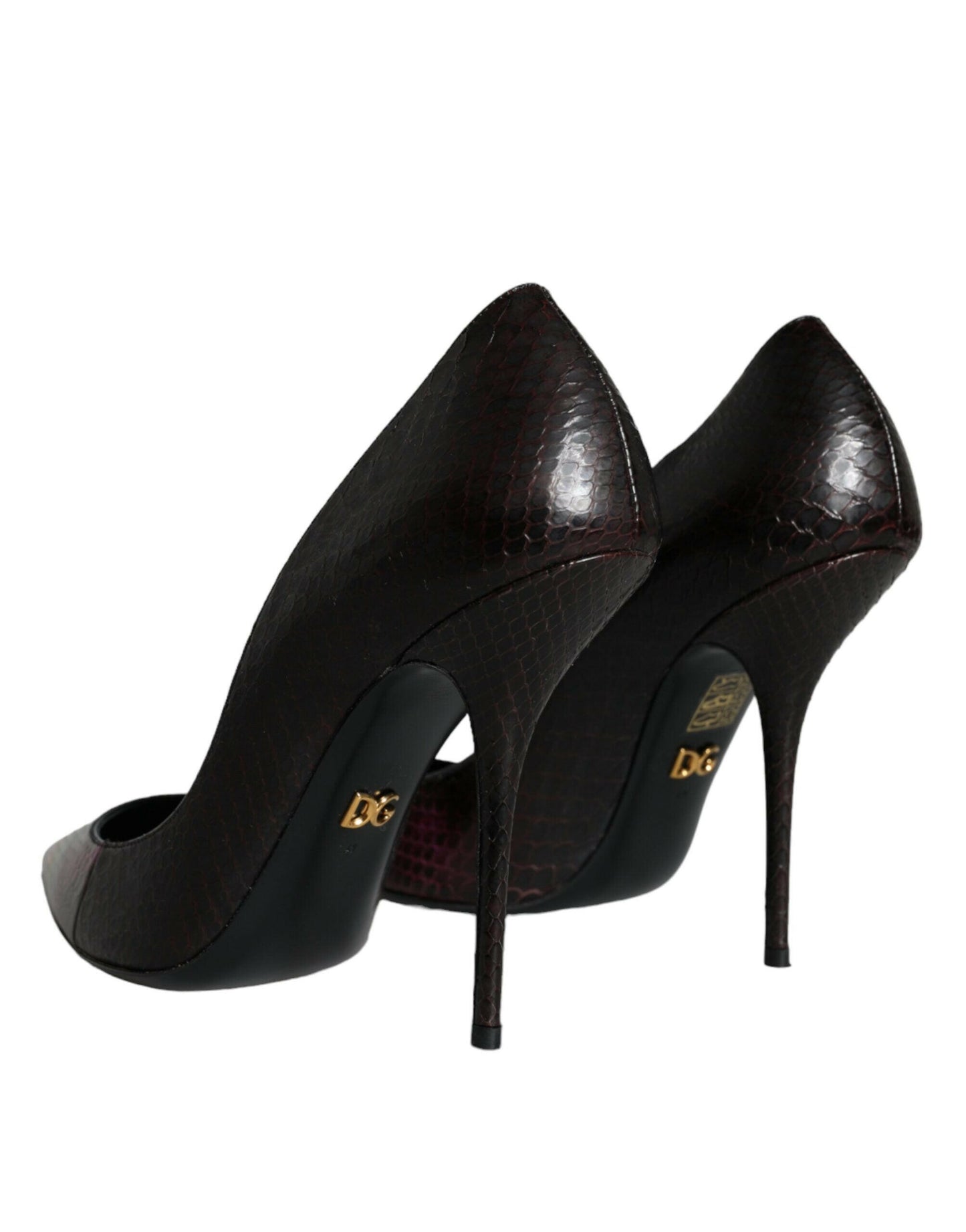 Dolce &amp; Gabbana Multicolor Exotische Leder Heels Pumps Schuhe