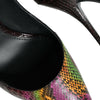 Dolce &amp; Gabbana Multicolor Exotische Leder Heels Pumps Schuhe