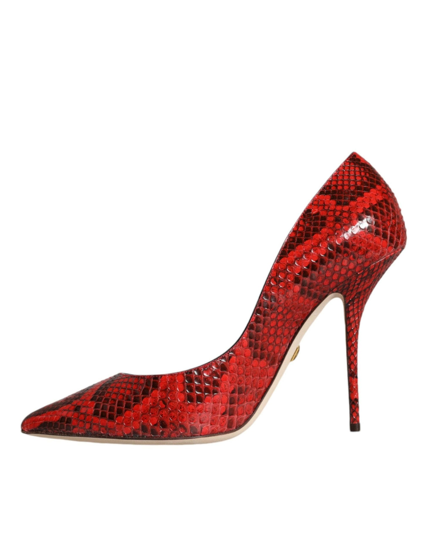 Escarpins à talons aiguilles en cuir rouge Dolce &amp; Gabbana