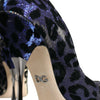 Dolce &amp; Gabbana Violette Leopard Lurex High Heels Pumps Schuhe