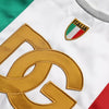 Dolce &amp; Gabbana Weiß-Grünes ärmelloses Top mit italienischer Flagge