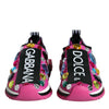 Dolce &amp; Gabbana Pink Sorrento Kristalle Low Top Sneakers Schuhe