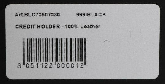Billionaire Italian Couture Black Leather Cardholder Wallet