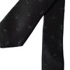 Dolce & Gabbana Black Fantasy 100% Silk Adjustable Men Tie