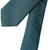 Dolce & Gabbana Green Patterned Silk Adjustable Men Tie