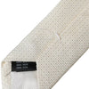 Dolce & Gabbana Off White Patterned Silk Classic Adjustable Tie